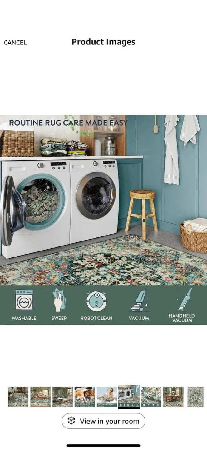 Lahome Boho Rug 8x10 (Teal) – Open Box image indicator(6)