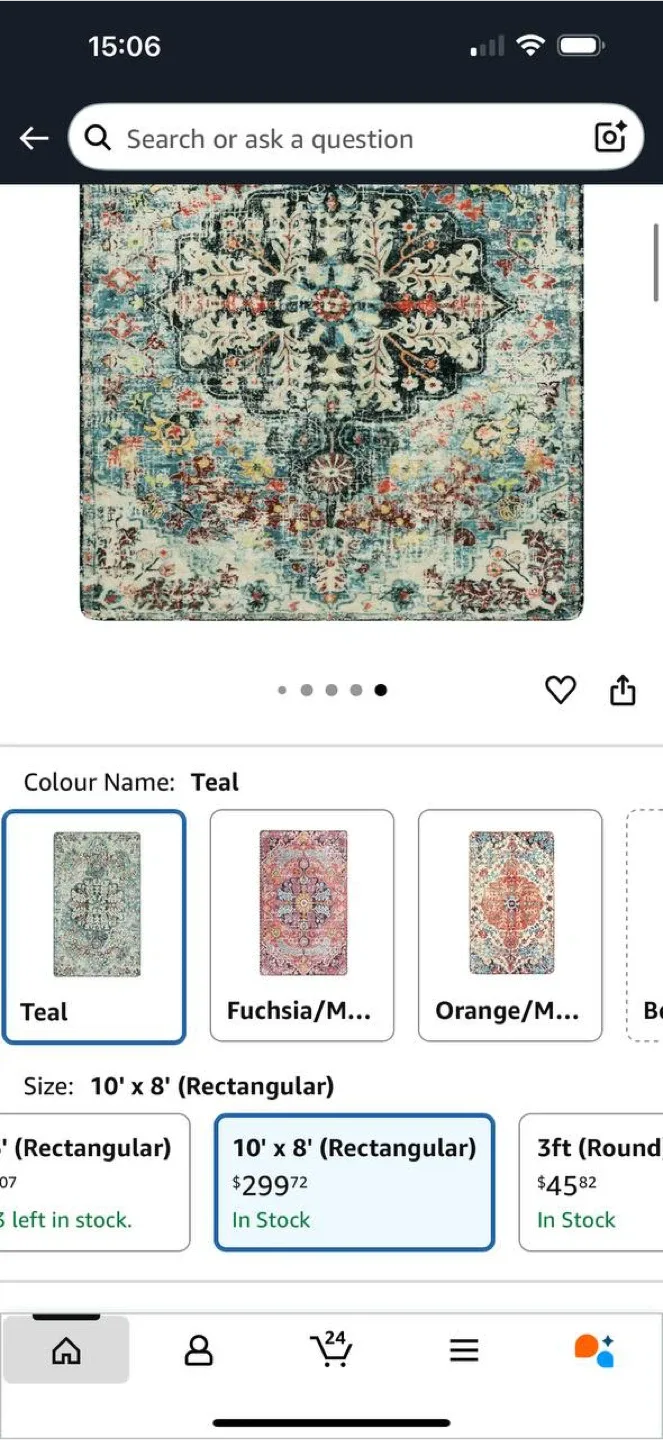 Lahome Boho Rug 8x10 (Teal) – Open Box image indicator(9)