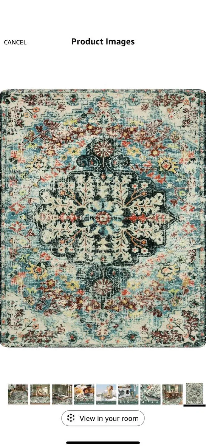 Lahome Boho Rug 8x10 (Teal) – Open Box image indicator(7)