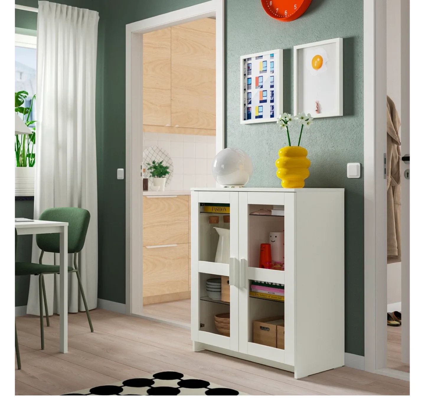 IKEA Billy White Glass Cabinet image indicator(4)