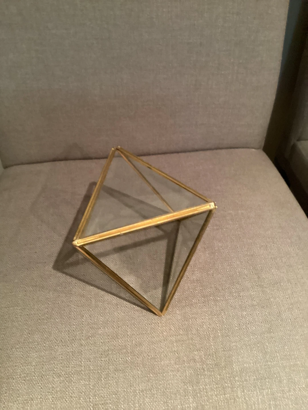 Geometric Brass & Glass Terrarium - photo 2
