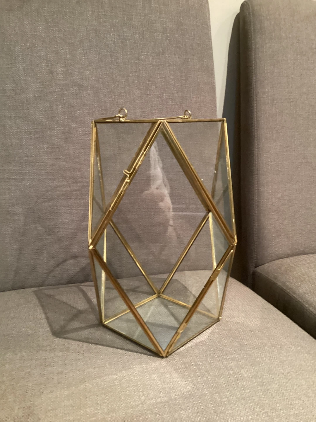 Geometric Brass & Glass Terrarium