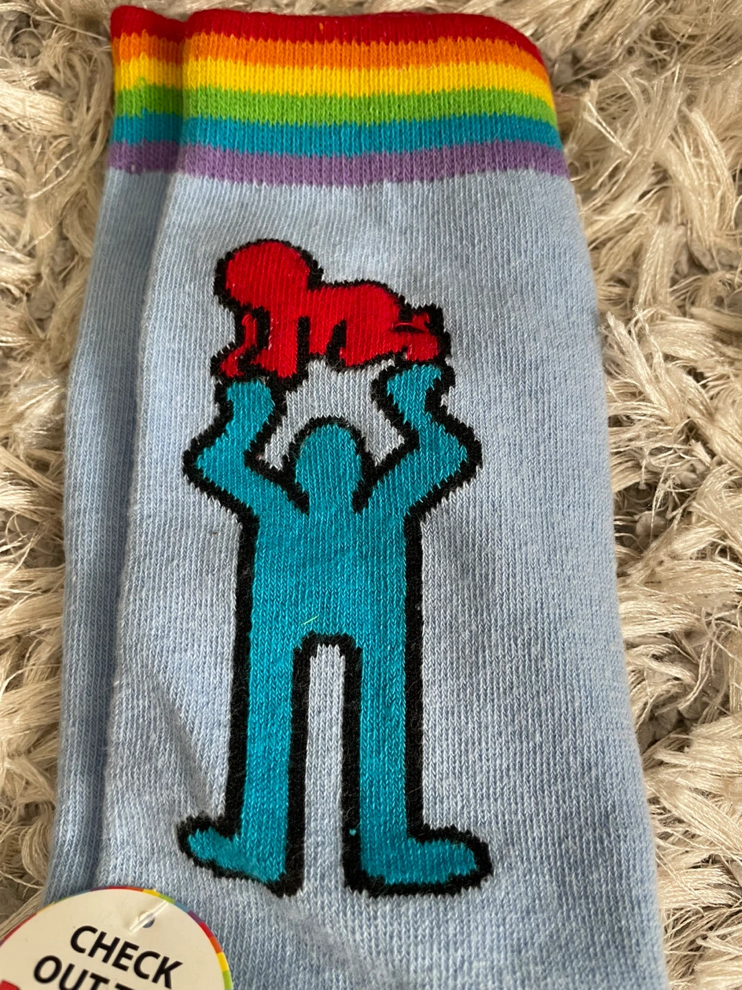 Keith Haring Pride Socks - New with Tags - photo 2