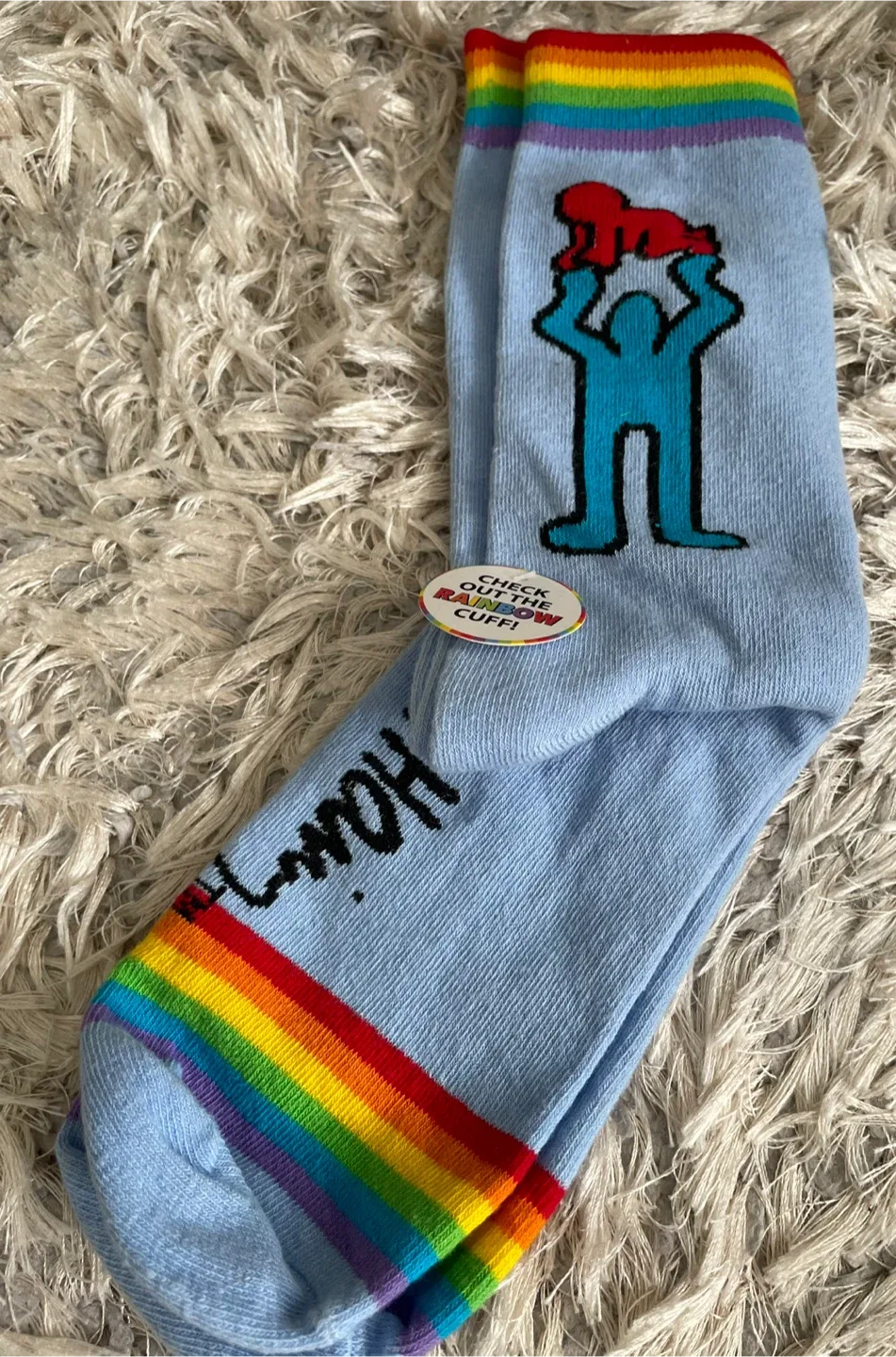 Keith Haring Pride Socks - New with Tags thumbnail