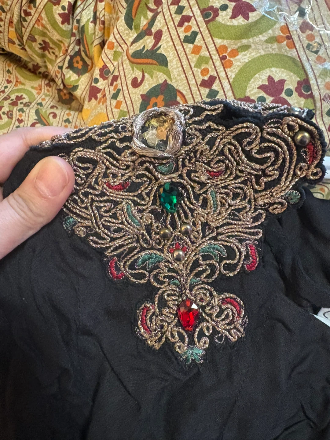Chinyere Black Embroidered Dress - Size M - photo 3
