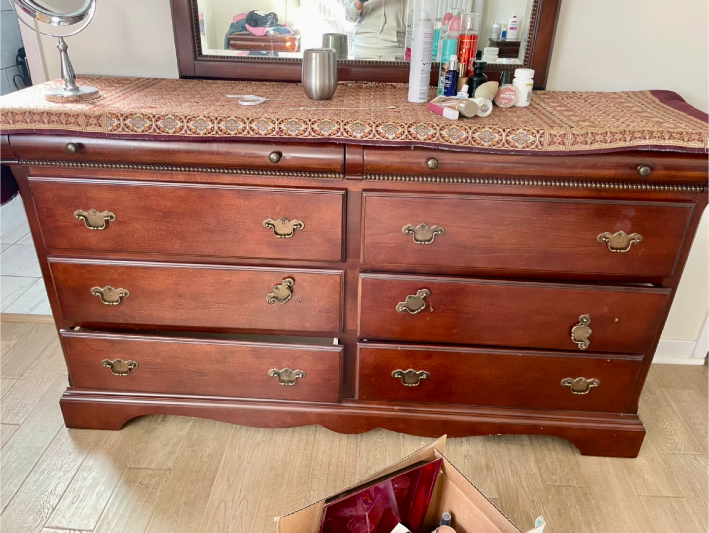 Wooden Dresser with Mirror - photo 3