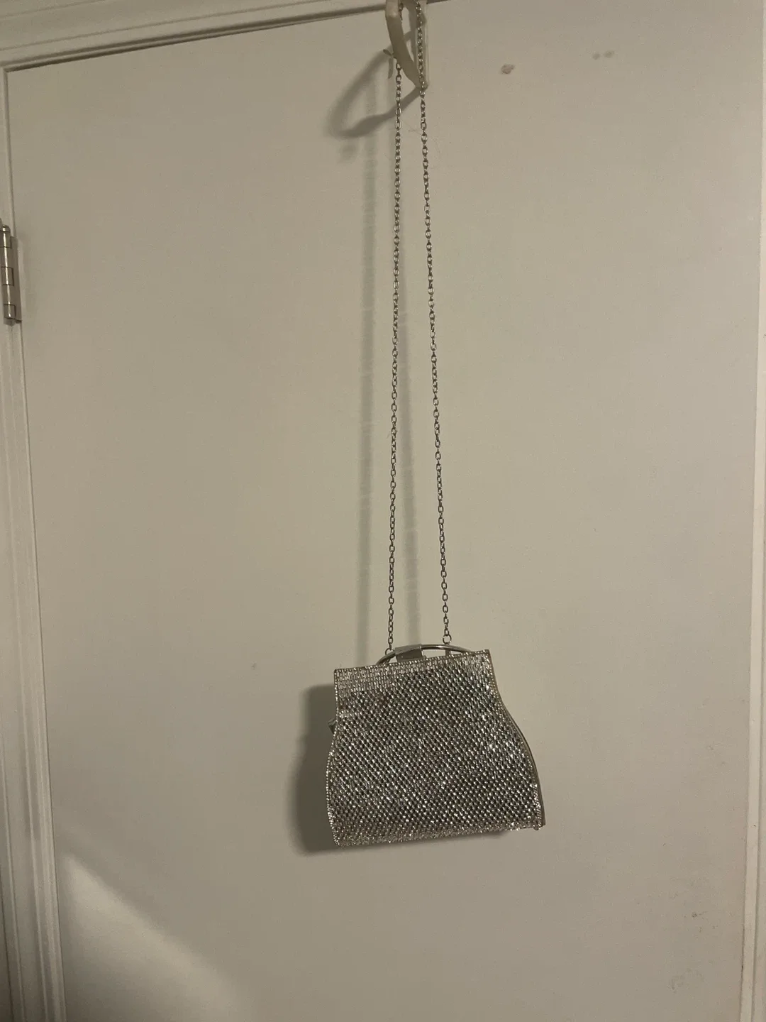 Bamboo Silver Heels & Silver Purse thumbnail