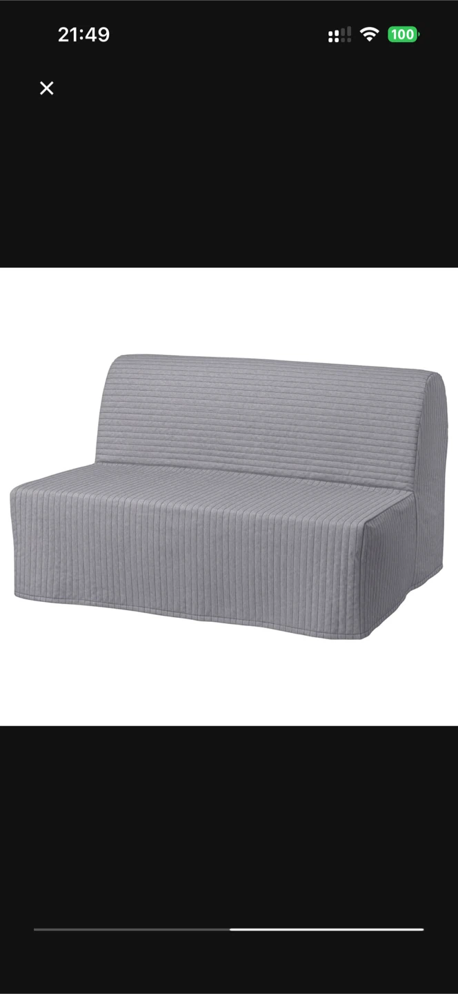 Ikea Lycksele Lovas Sofa Bed - Grey