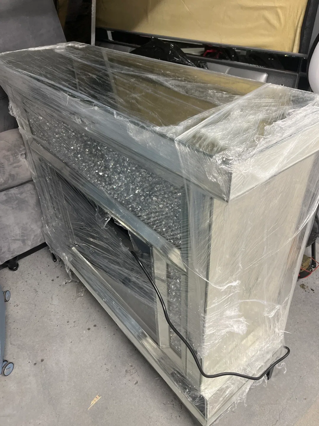 Silver Mirrored Fireplace image indicator(5)