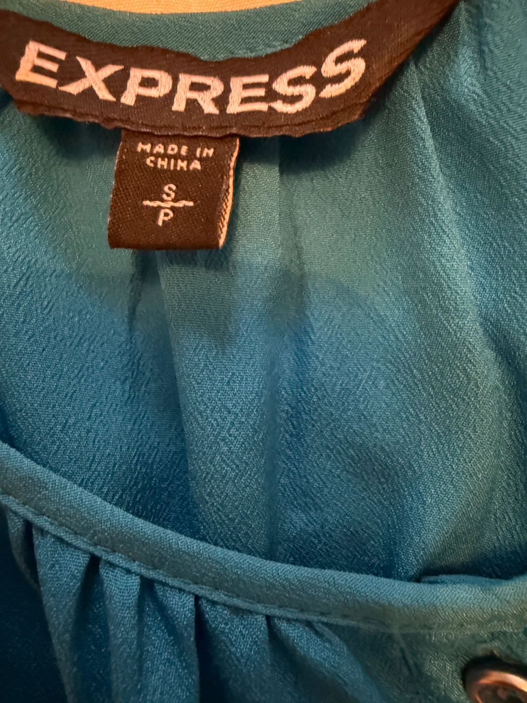 Express Blue Button-Down Top - Size S - photo 2