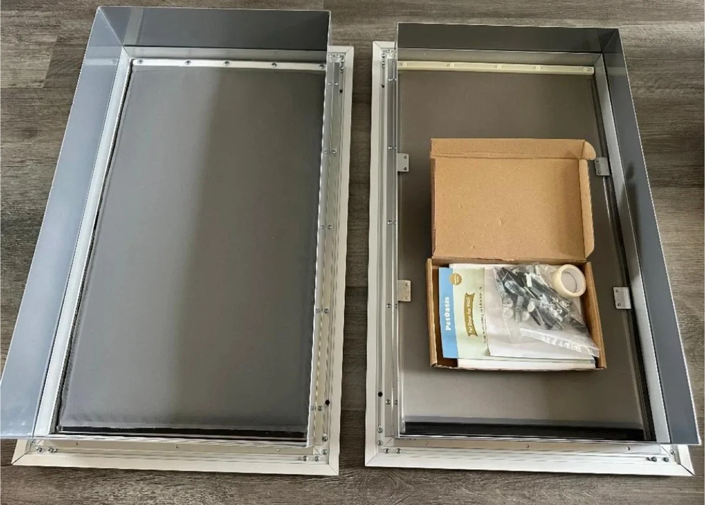 NEW Heavy Duty Aluminum Dog Door with Lock image indicator(3)