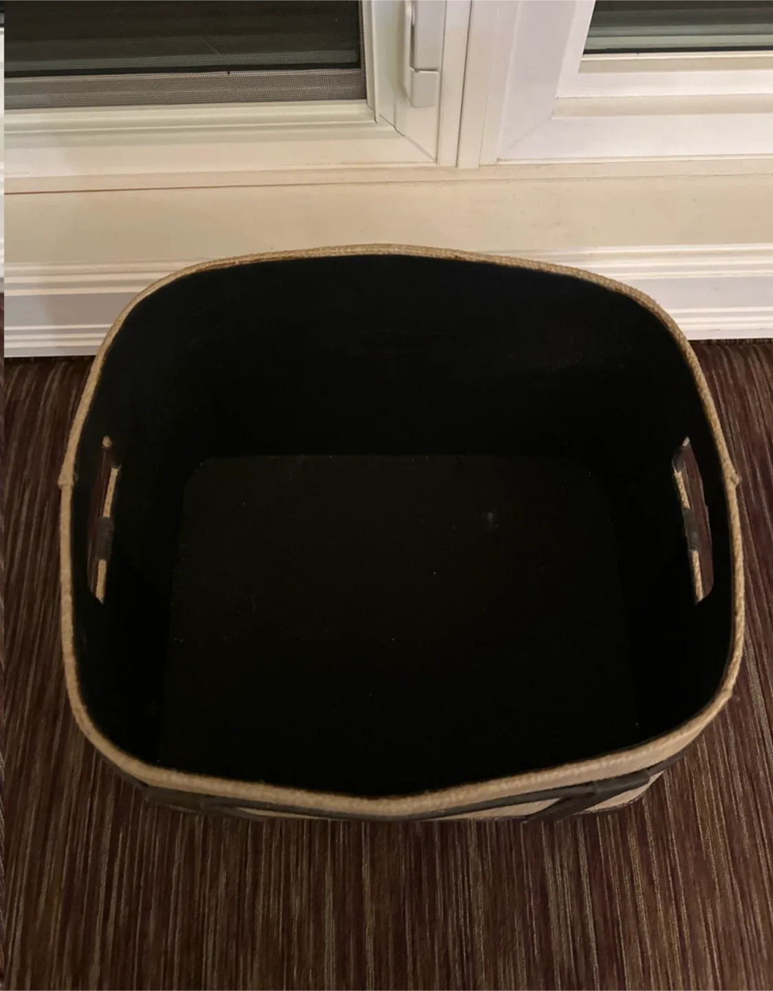 Woven Magazine Basket with Handles image indicator(5)