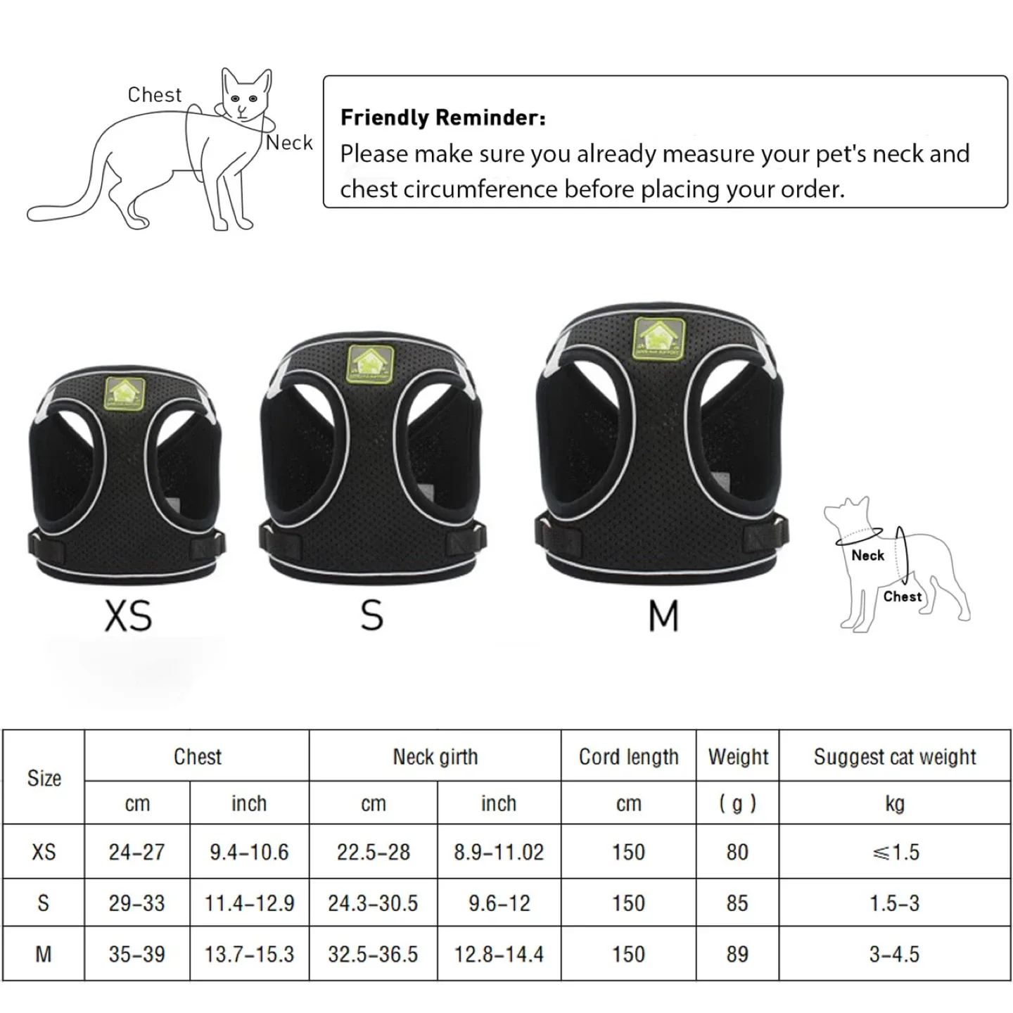 Love Has Support Cat Harness - Size M image indicator(3)