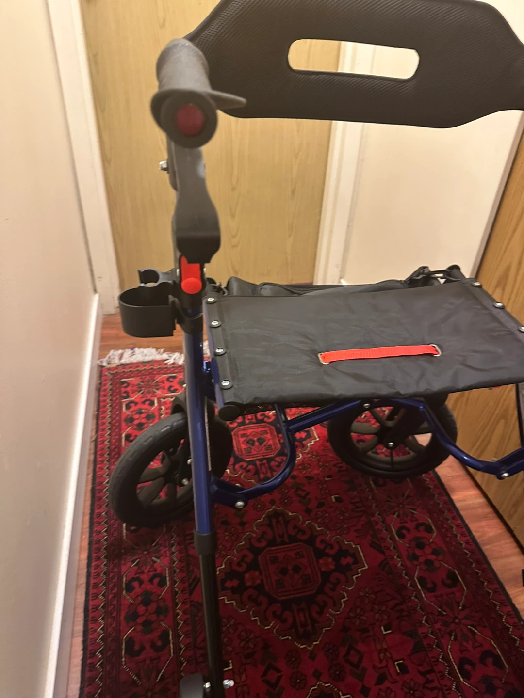 MAXWALK Rollator Walker with Seat - Blue - photo 2