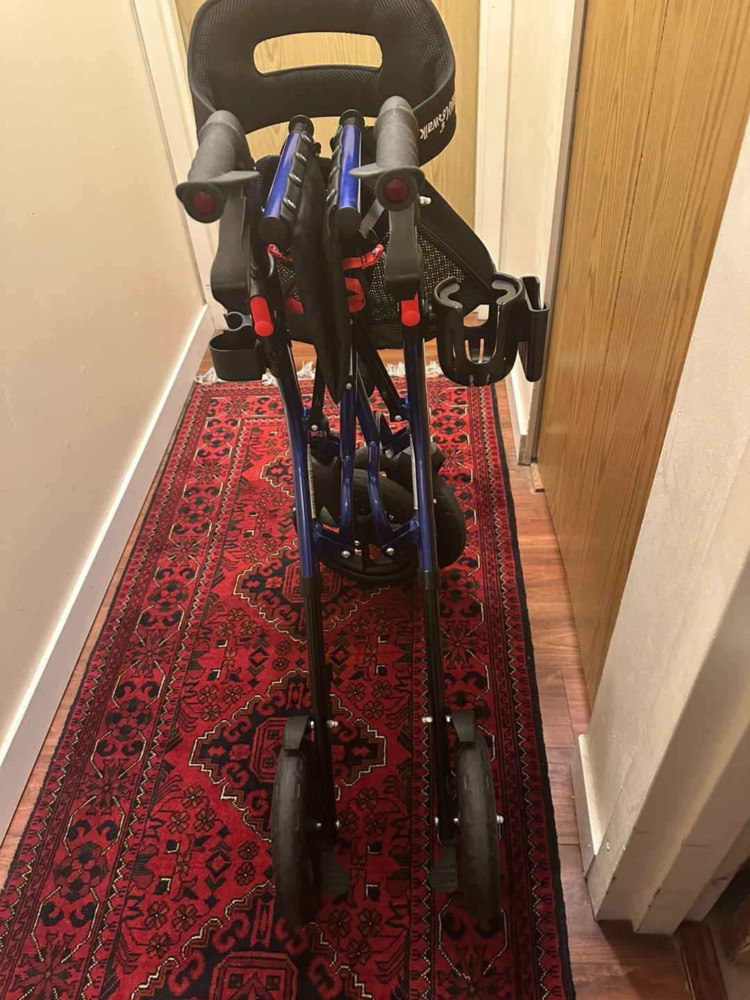MAXWALK Rollator Walker with Seat - Blue