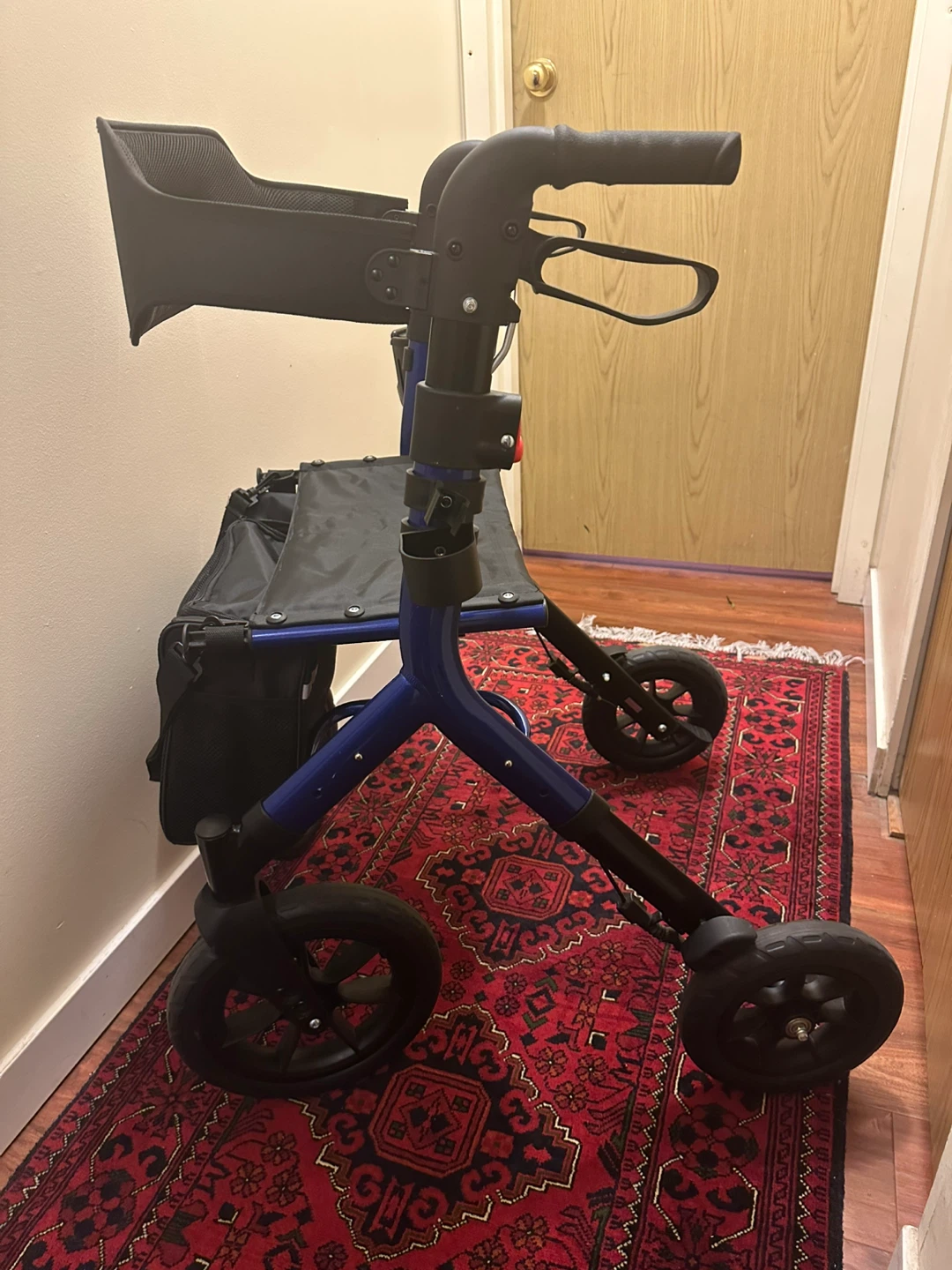 MAXWALK Rollator Walker with Seat - Blue - photo 4