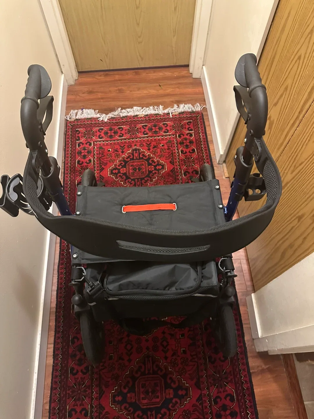 MAXWALK Rollator Walker with Seat - Blue image indicator(7)