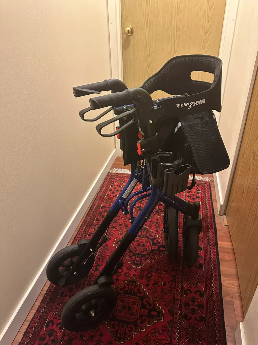 MAXWALK Rollator Walker with Seat - Blue image indicator(8)