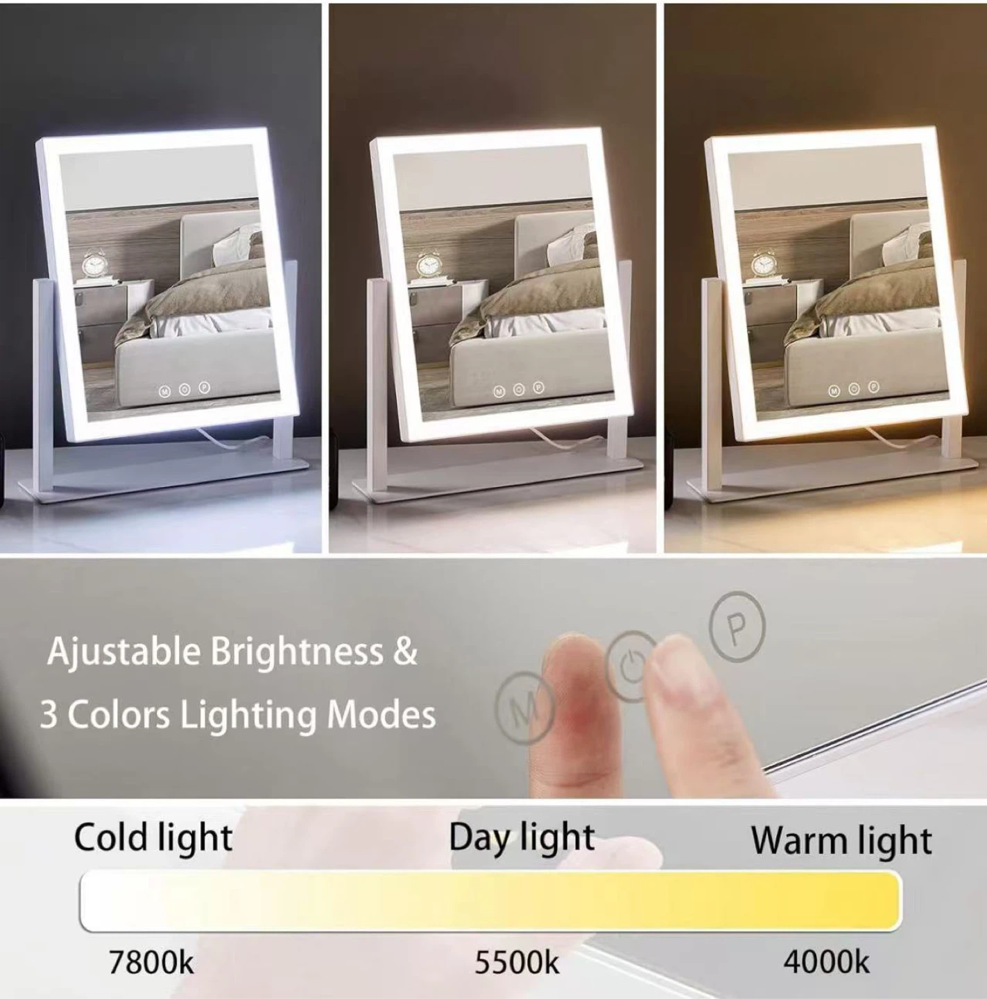 LED Lighted Vanity Makeup Mirror with 5X Magnification - photo 3
