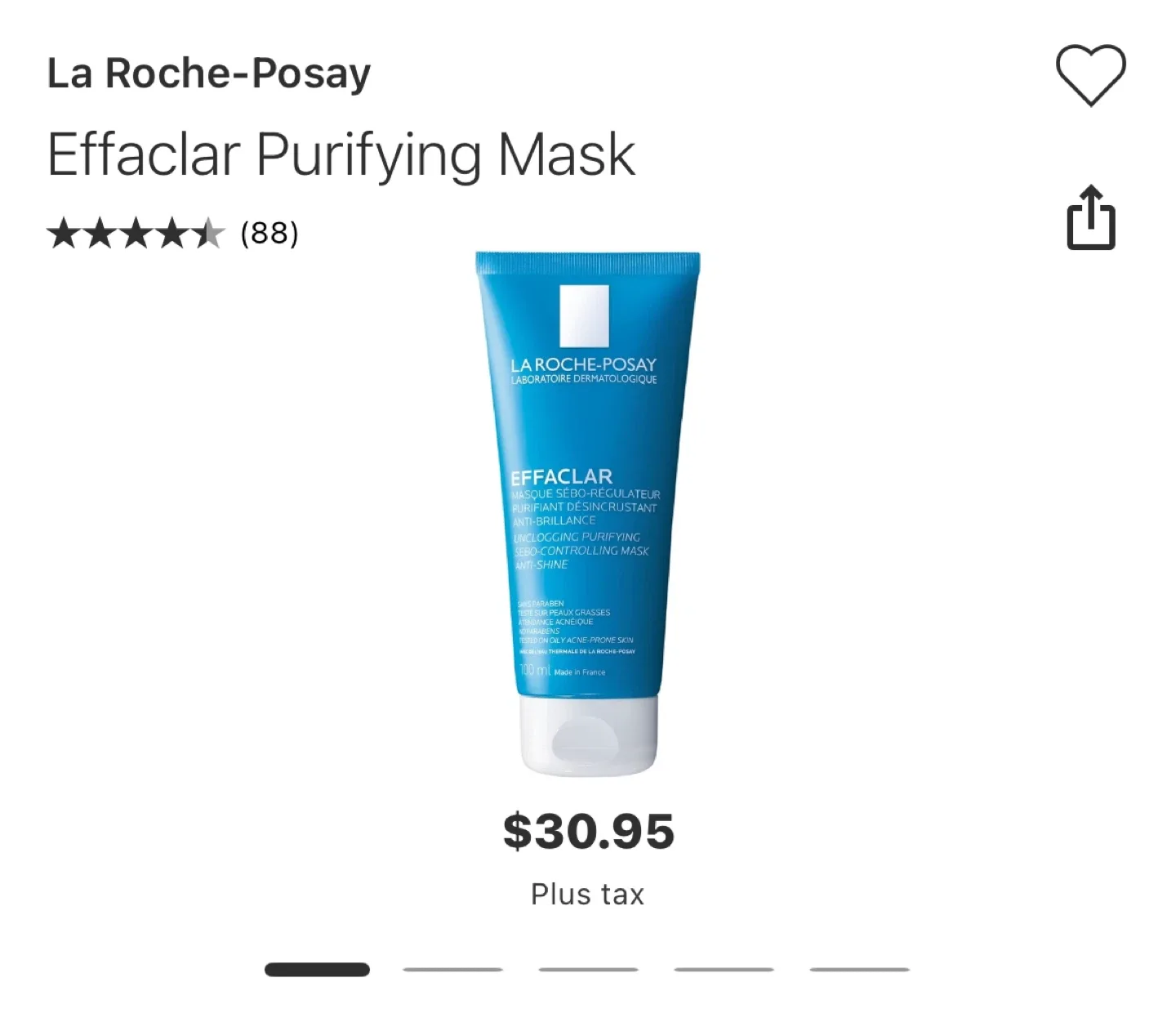$15 EACH La Roche-Posay Effaclar Purifying Mask image indicator(2)