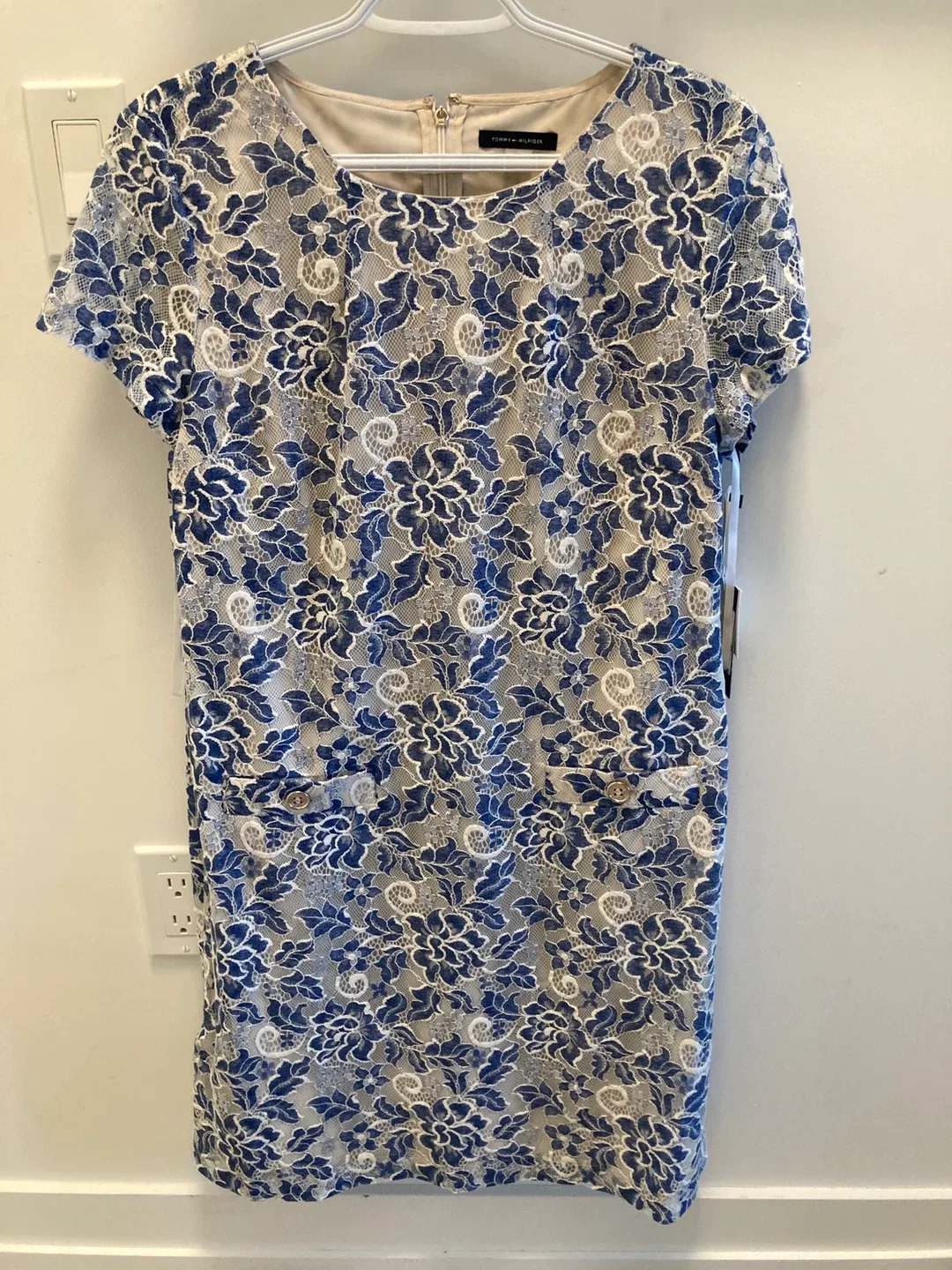 Tommy Hilfiger Blue Lace Dress - Size 12 tags thumbnail