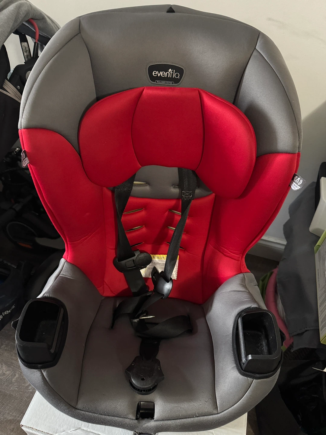 Evenflo Car Seat - Grey and Red