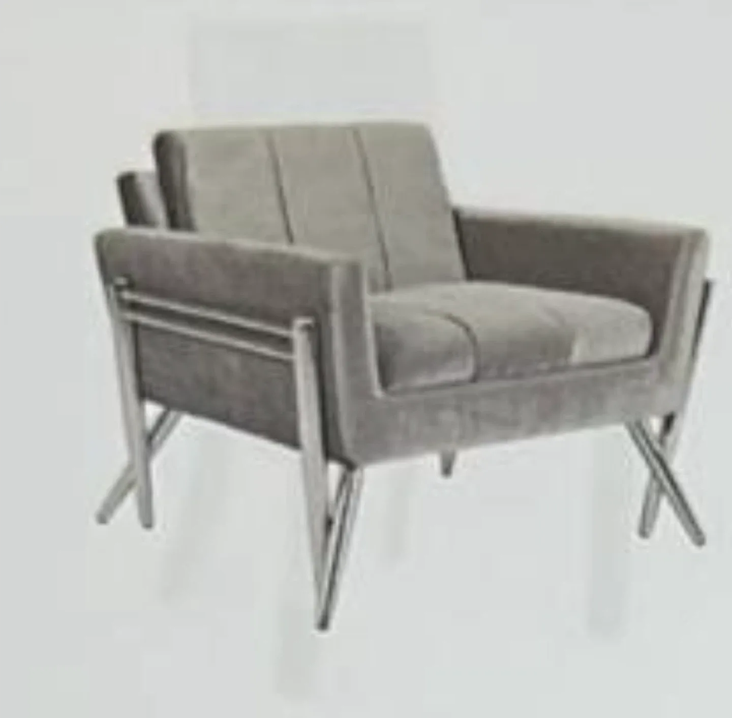 Modern Grey Accent Chair thumbnail