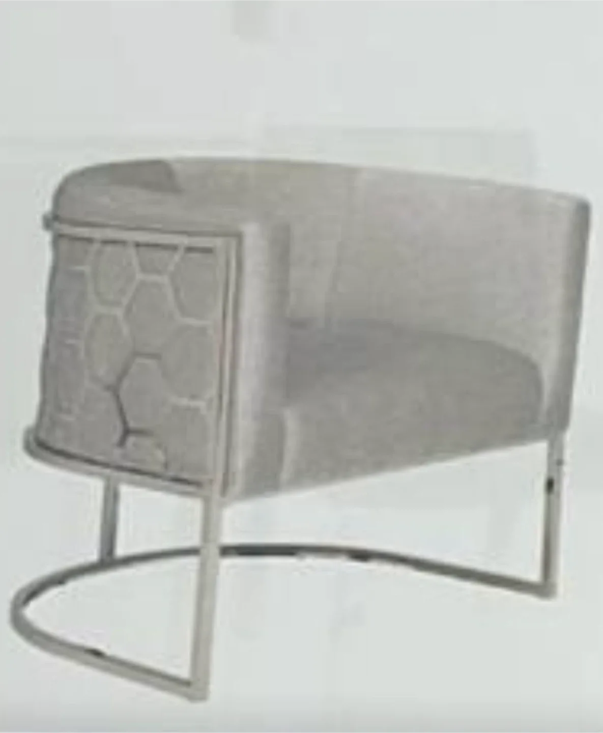 Grey Accent Chair with Metal Frame thumbnail