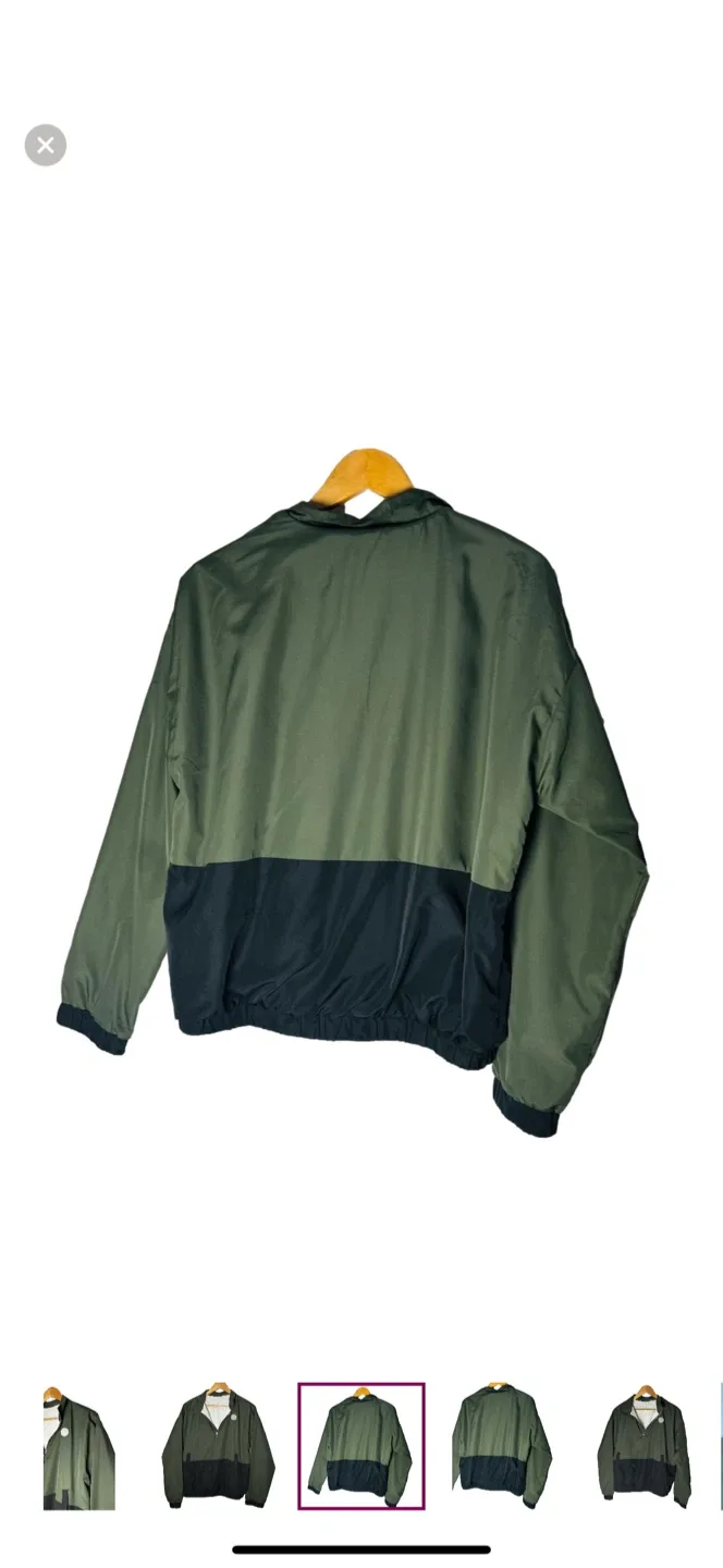 Zyia Active Forest Green 1/4 Zip Windbreaker Jacket image indicator(4)