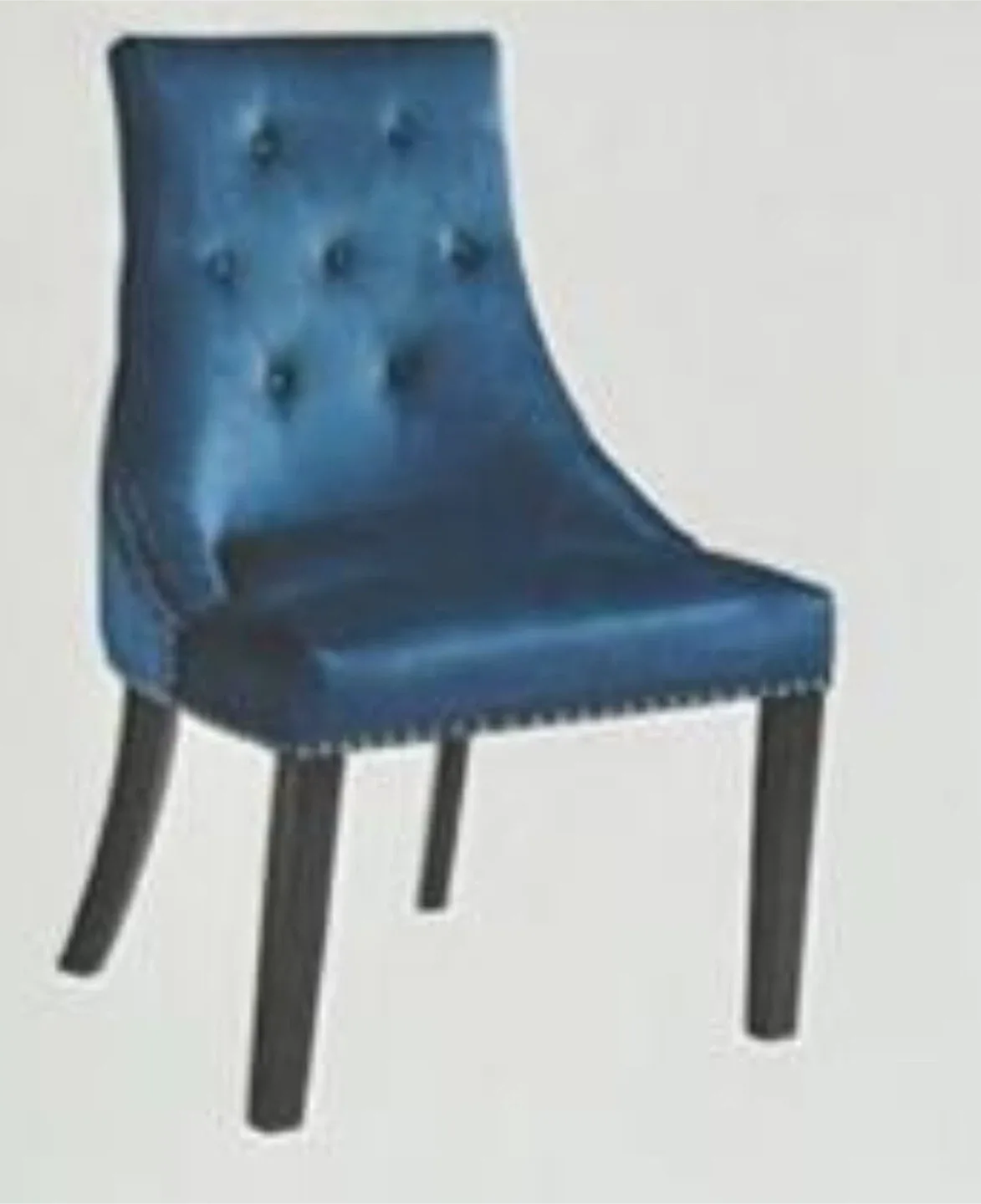 Blue Tufted Accent Chair thumbnail