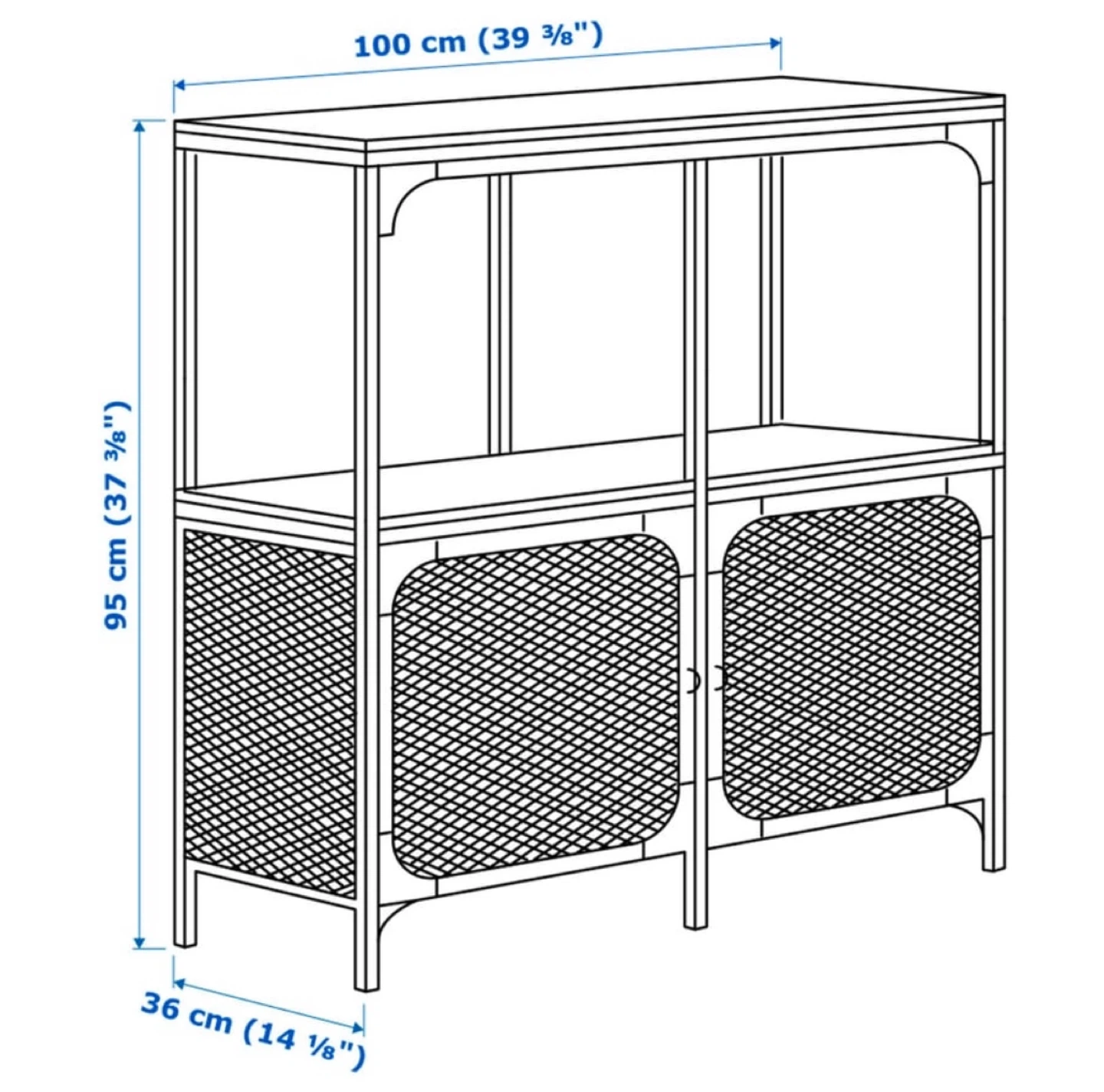 IKEA Fjallbo Shelf Unit - Black/Wood - photo 2