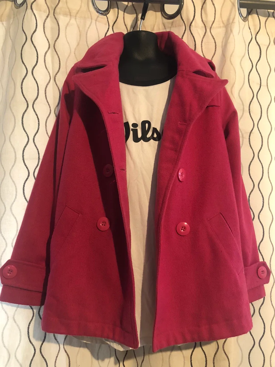 Roots Kids Pink Wool Blend Coat - Size 10 thumbnail