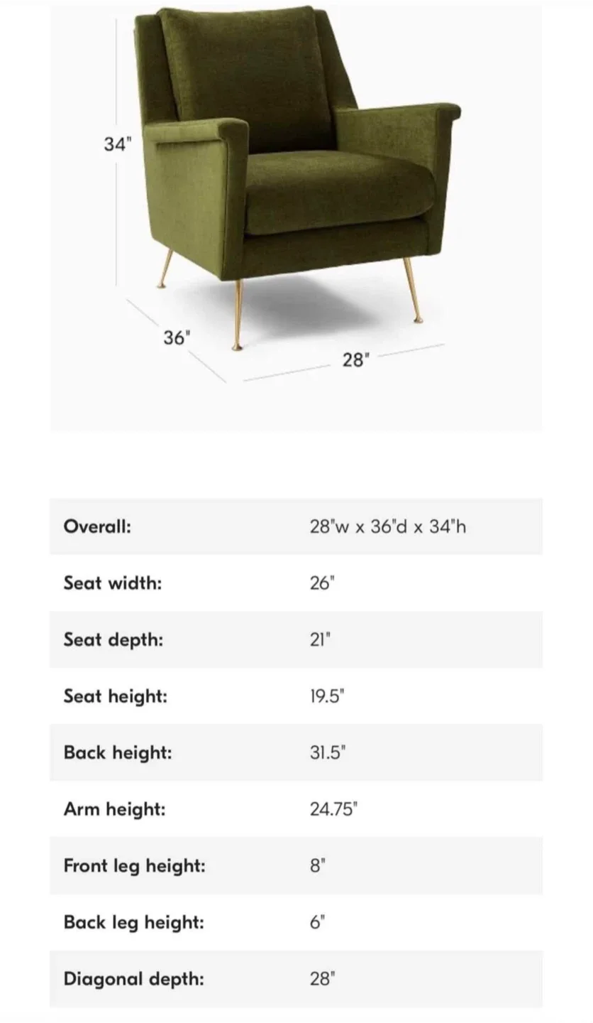 West Elm Carlo Mid-Century Chair image indicator(3)