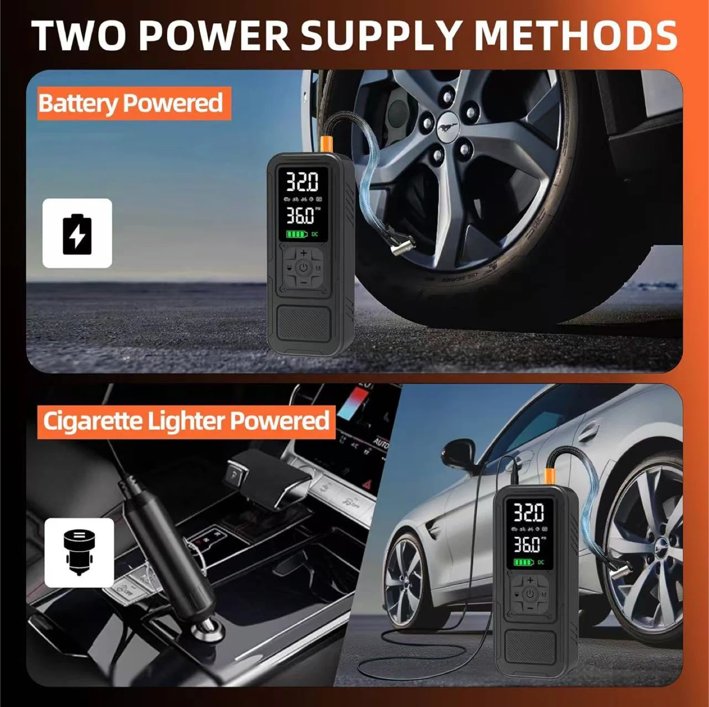 Portable Tire Inflator with LED Light - photo 4