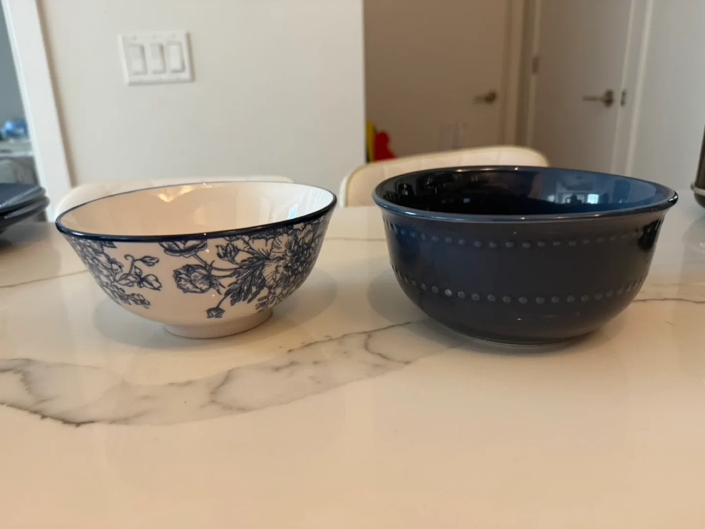 Dinnerware Set - Floral & Solid Blue image indicator(4)