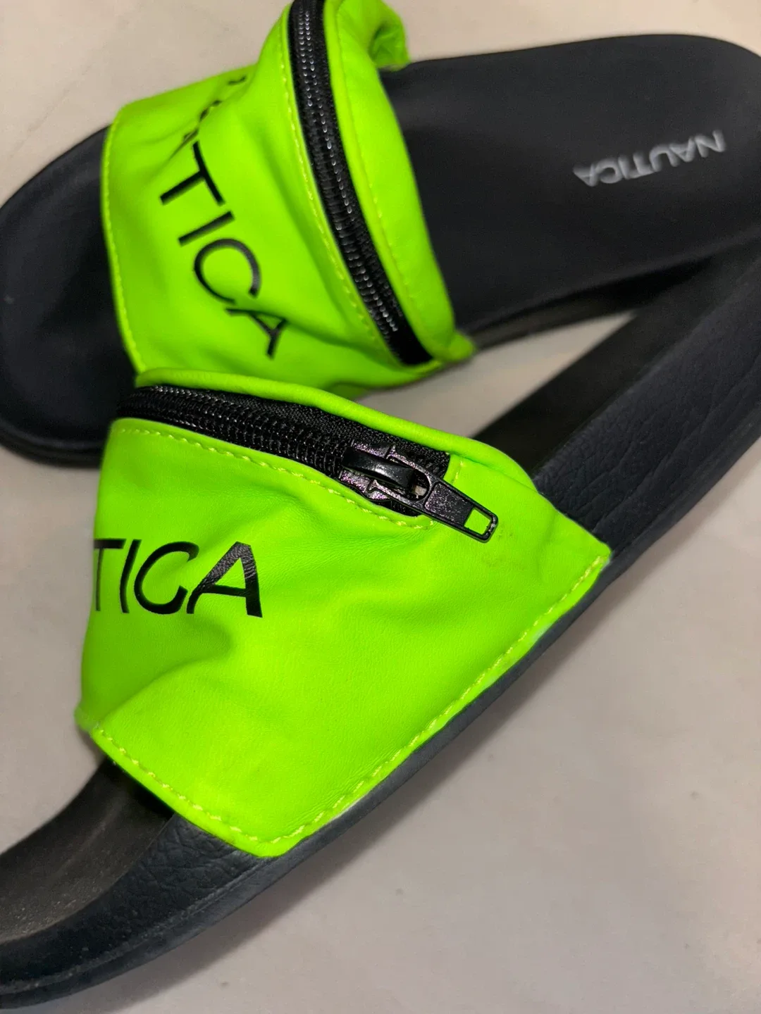 Nautica Neon Green Slides image indicator(3)