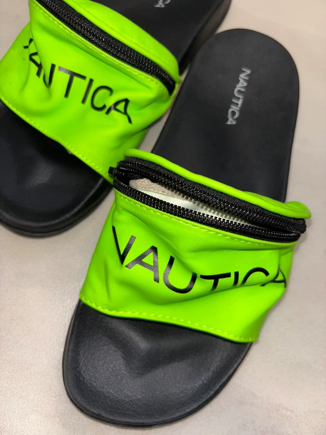 Nautica Neon Green Slides image indicator(4)