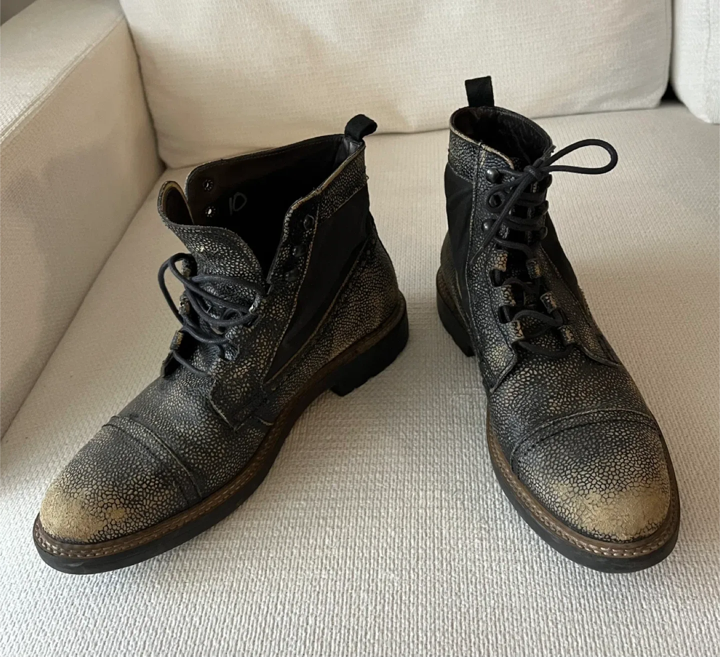 Aldo Mr B’s Men's Leather Military Boots Size 10 image indicator(6)