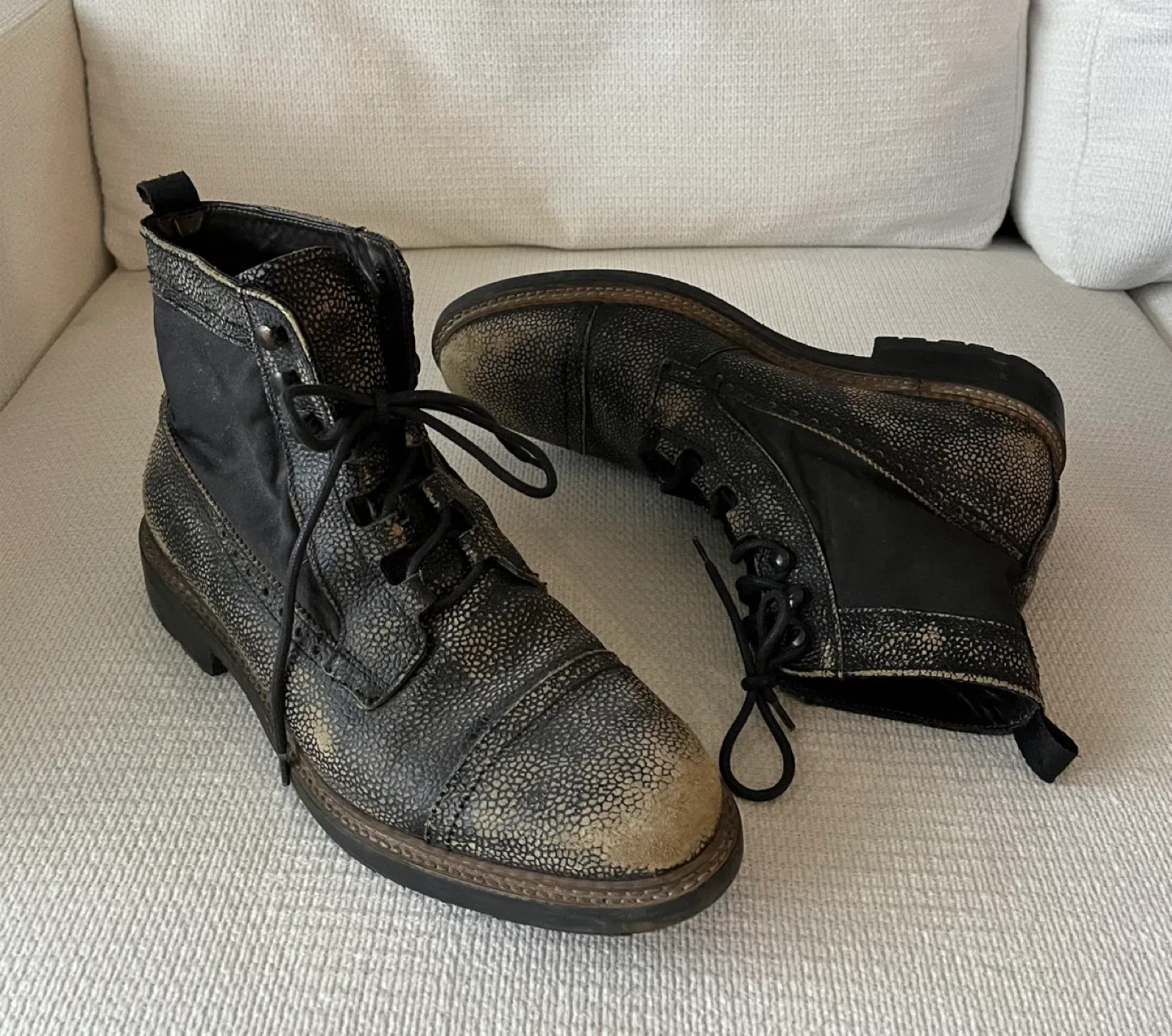 Aldo Mr B’s Men's Leather Military Boots Size 10 image indicator(8)