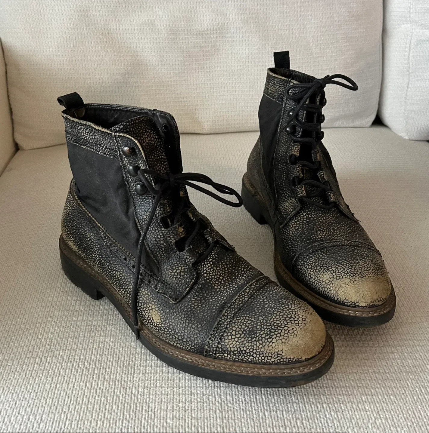 Aldo Mr B’s Men's Leather Military Boots Size 10 image indicator(5)