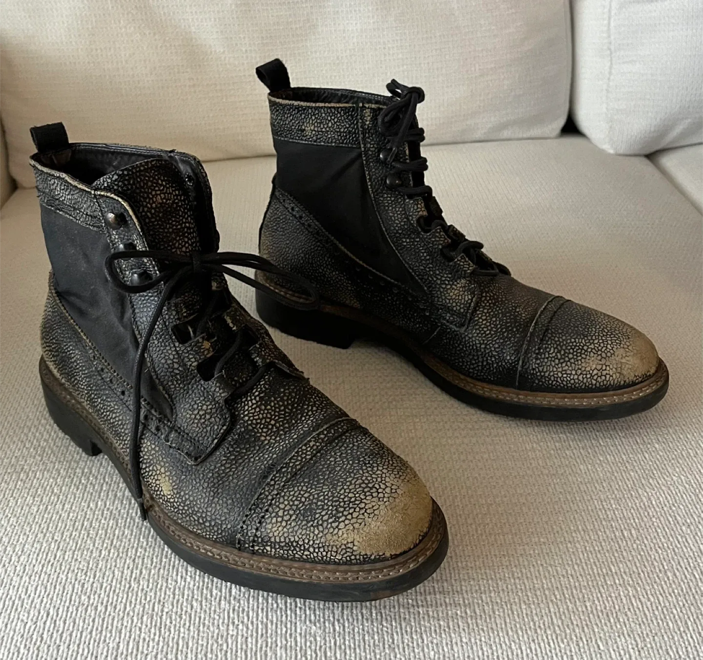 Aldo Mr B’s Men's Leather Military Boots Size 10 image indicator(2)