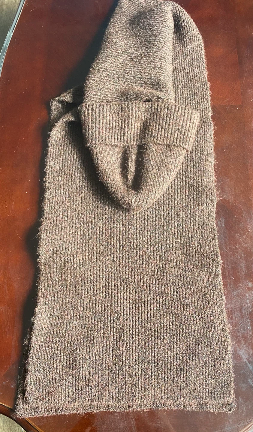 Brown Knit Scarf and Hat Set - photo 2