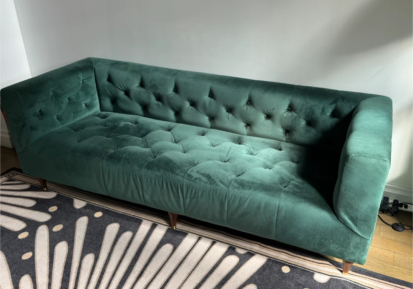 Interior Define “Ms. Chesterfield” Velvet Sofa — - photo 2