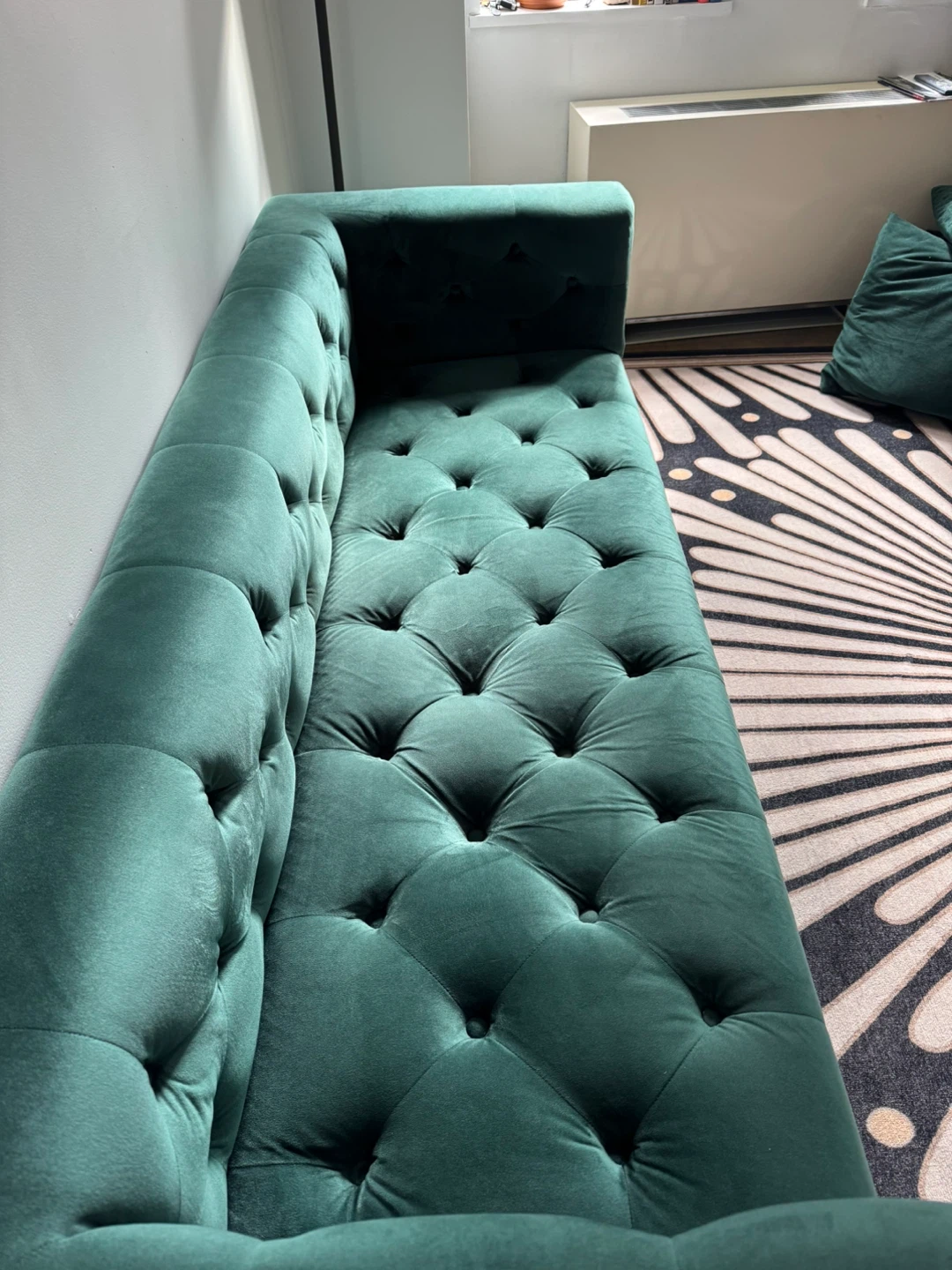 Interior Define “Ms. Chesterfield” Velvet Sofa — - photo 5