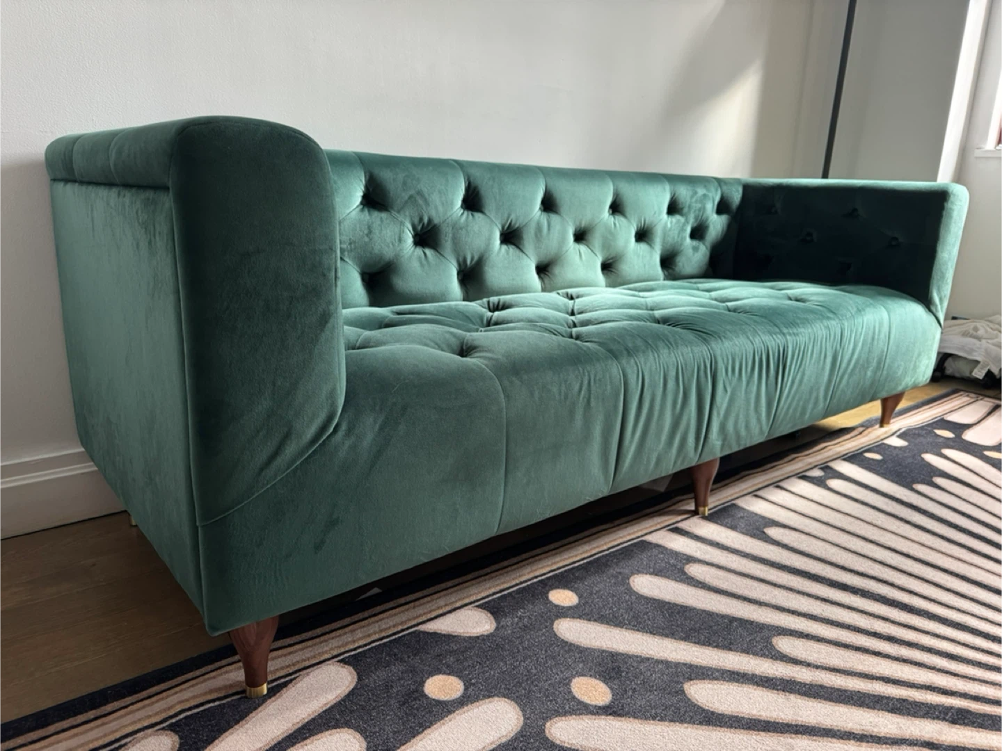 Interior Define “Ms. Chesterfield” Velvet Sofa — - photo 4