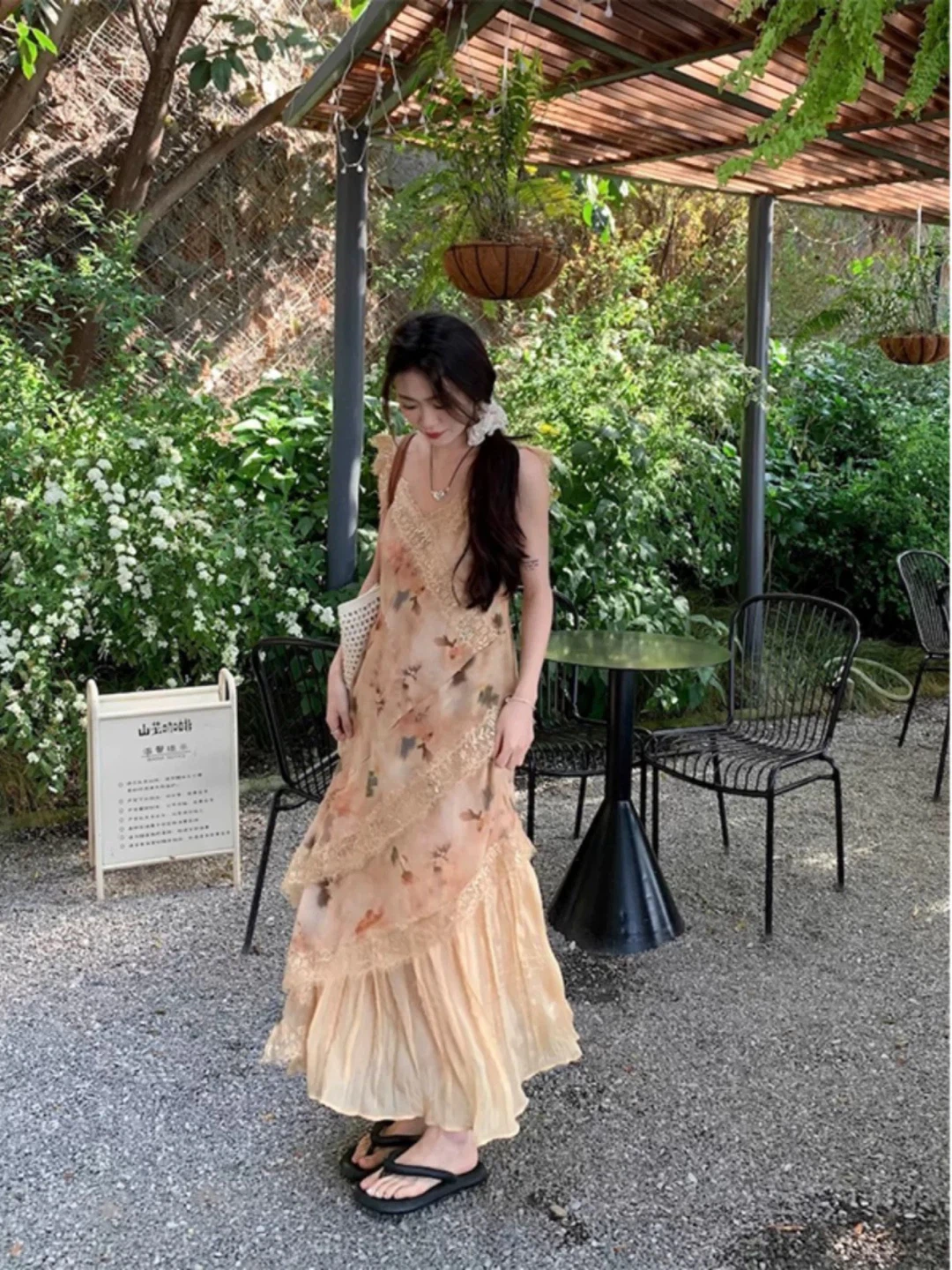 Vacation Floral Lace Dress
