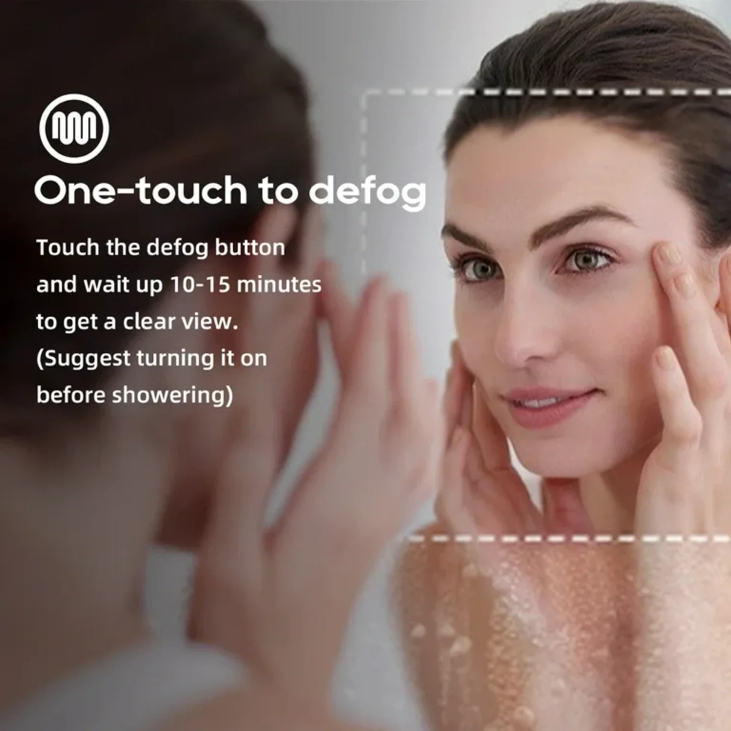 Bathroom Vanity with LED Mirror Cabinet & Ceramic Sink Set, 32'' image indicator(4)