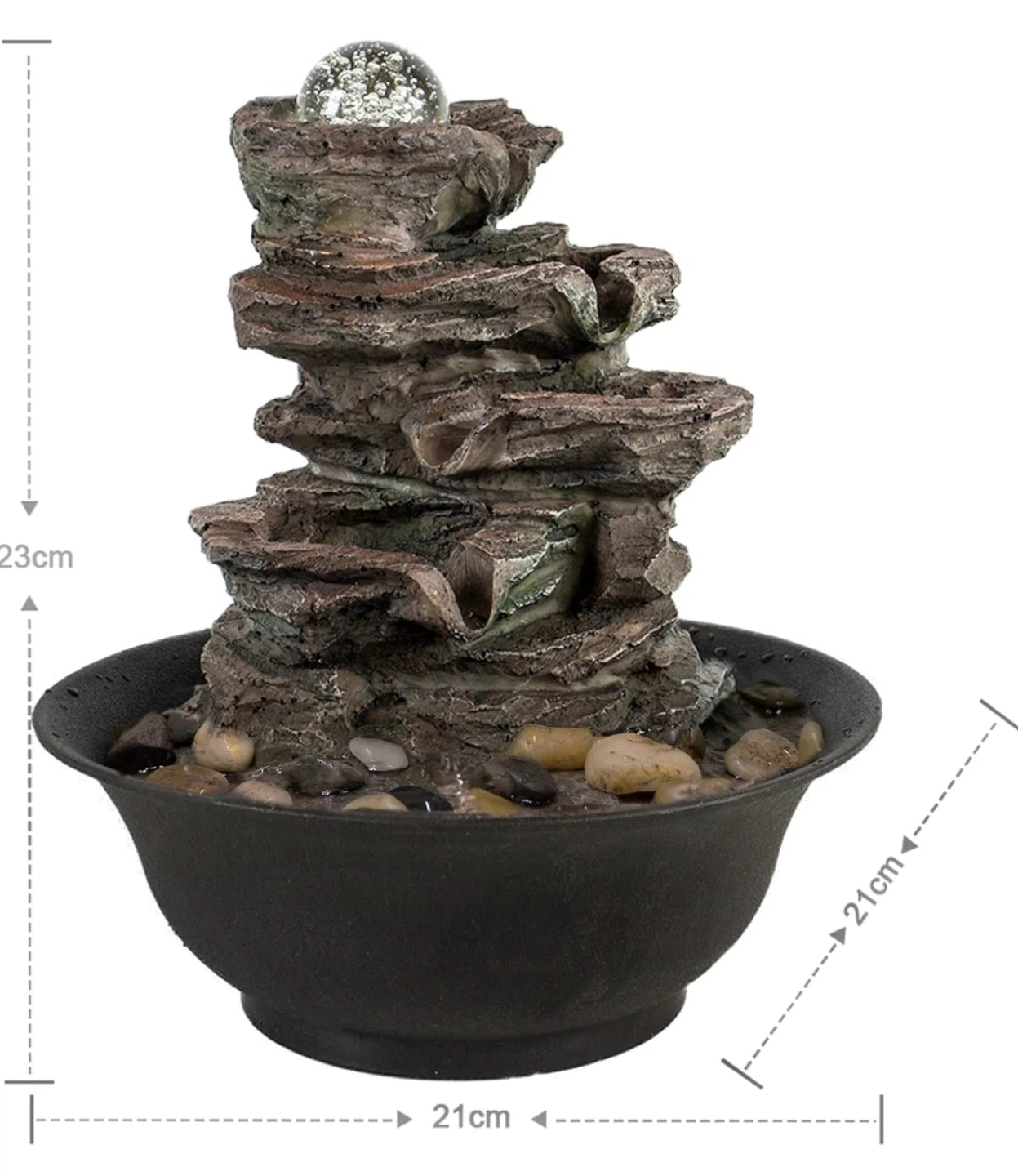 Mini Indoor Water Fountain with LED Light - photo 5