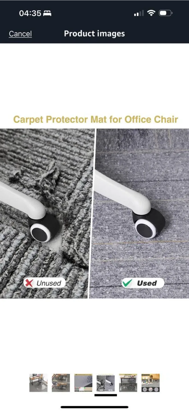 KEYDOL 36”x48” Carpet Floor Mat for Office Chair – Transparent image indicator(6)