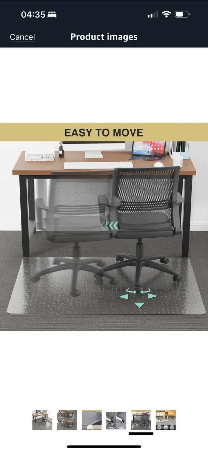 KEYDOL 36”x48” Carpet Floor Mat for Office Chair – Transparent image indicator(7)